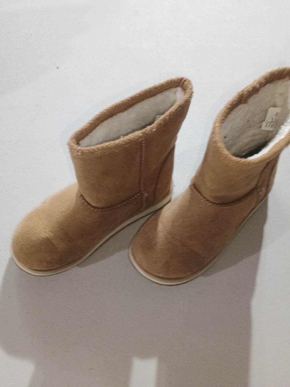 Source Unknown Tan Kids Suede Booties